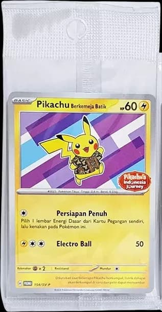 PSA10 Pikachu Berkemeja Batik (Xatu Pattern) P [SV-P 154] [IDN] (Pikachu’s Indonesia Journey)