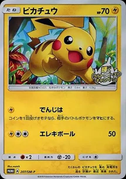PSA10 Pikachu: PROMO[SM-P 207](SM-P Promotional cards)